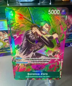 Bandai One Piece CCG OP-13 OP13-037 Roronoa Zoro TR Alt Art Foil EN 5000/4 - Image 1