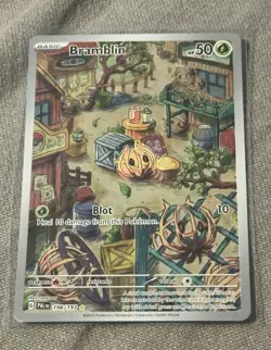 Pokemon TCG Bramblin 198/193 SV02 Paldea Evolved Illustration Rare Holo EN HP50 - Image 1