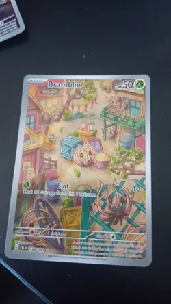 Pokemon TCG Bramblin Full Art Holo Illustration Rare Paldea Evolved 198/193 - Image 1