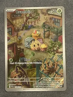 Pokemon TCG Bramblin Full Art Holo Illustration Rare Paldea Evolved 198/193 - Image 1