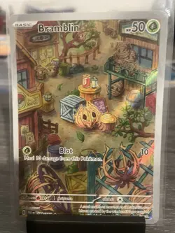 Pokemon TCG Bramblin Full Art Holo Illustration Rare Paldea Evolved 198/193 - Image 1