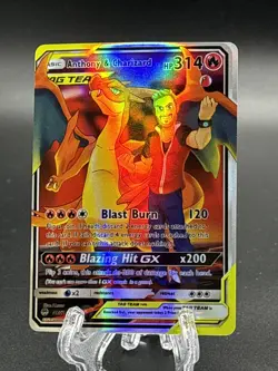 Pokemon Anthony & Charizard HP314 **Custom Card** READ DEATILS P0949 - Image 1
