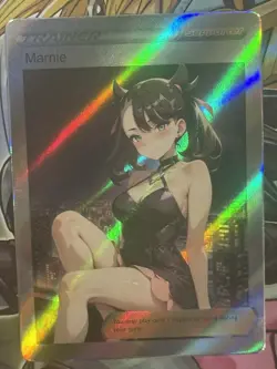 Pokemon Marnie Anime Waifu Custom DIY Trainer Art Sexy Pokemon card - Image 1
