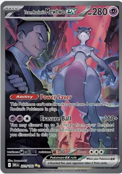 Pokemon TCG Destined Rivals Team Rockets Mewtwo EX Card 231/182 PSA 10 - Image 1