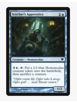 MTG Stitcher's Apprentice #81 Innistrad (ISD) Magic Card In Protective Sleeve - Image 1