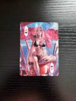 Goddess Story Waifu Card - ACG Poker 2 - 4 of Hearts - Chainsaw Man Power - Image 1