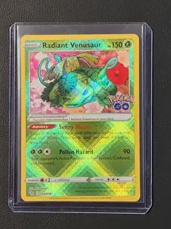 Radiant Venusaur Pokemon Go Holo TCG Card 004/078 NM Condition - Image 3