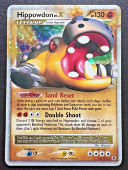 Hippowdon LV.X 107/111 Platinum Rising Rivals Pokemon Card Holo Foil Rare MP - Image 1