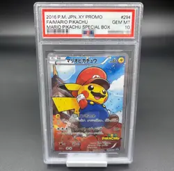 Mario Pikachu Full Art Pokemon Card 294 Promo - Image 1
