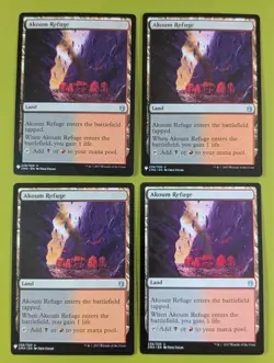 Akoum Refuge x4 Commander Anthology 4x Playset Magic the Gathering MTG - Image 1