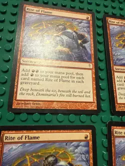 4 MTG 4x Magic The Gathering Rite of Flame Coldsnap Regular X4 Wear - Image 2