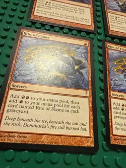 4 MTG 4x Magic The Gathering Rite of Flame Coldsnap Regular X4 Wear - Image 4