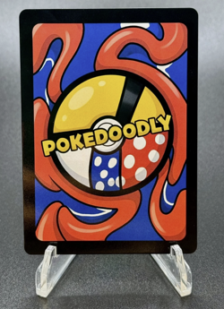 PokeDoodly v2 - Lampy 34/95 Holo - Ampharos Parody Fan Art Card - Image 2