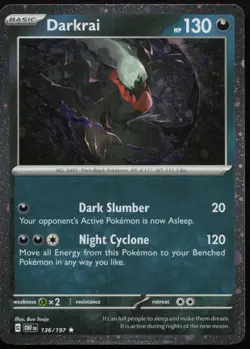Darkrai (Cosmos Holo) 136/197 NM Miscellaneous Cards & Products Holo Pokemon - Image 1