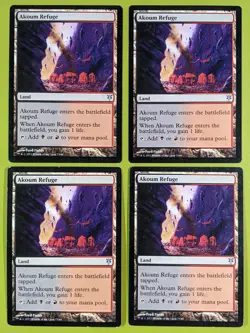 Akoum Refuge x4 Commander Anthology 4x Playset Magic the Gathering MTG - Image 1