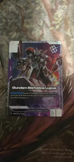 Gundam Barbatos Lupus Newtype Challenge Prize Card English X 1 - Image 1