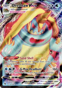 Drednaw VMAX 015/073 Champion's Path Ultra Rare Holo Pokemon Card NM - Image 1