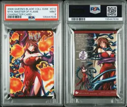 2008 Queen's Blade Gum Card #C12 Nyx, Master of Flame Character Card PSA 9 MINT - Image 3