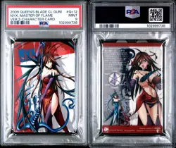 2009 Queen's Blade Collection Gum Card #Qc12 Nyx Ver 2 Character Card PSA 9 MINT - Image 3