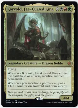MTG *Korvold, Fae-Cursed King Foil X1* (MP) 329 Throne of Eldraine Magic - Image 1