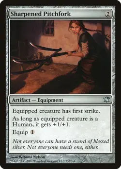 1x Sharpened Pitchfork FOIL INN Innistrad EX+ x1 Mtg Magic the Gathering Changie - Image 1