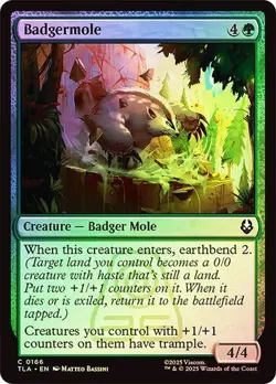 NM Foil Badgermole, MTG, Avatar: The Last Airbender, Magic the Gathering, 166 - Image 1