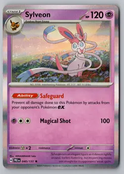 Sylveon 040/131 Holo Rare Prismatic Evolutions Pokemon Near Mint - Image 1