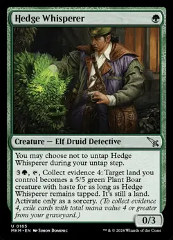 Hedge Whisperer - 165 - Murders at Karlov Manor- Near Mint - MTG - Image 1
