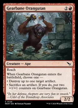 Gearbane Orangutan - 129 - Murders at Karlov Manor- Near Mint - MTG - Image 1