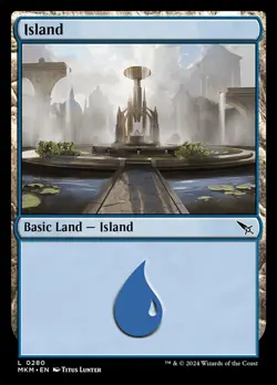 Island (Foil) - 280 - Murders at Karlov Manor- Near Mint - MTG - Image 1