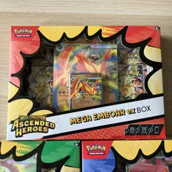 Pokemon Ascended Heroes Ex Box Set of 3 (Emboar Meganium Feraligatr) Sealed New - Image 2