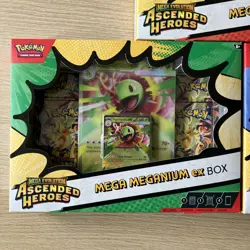 Pokemon Ascended Heroes Ex Box Set of 3 (Emboar Meganium Feraligatr) Sealed New - Image 4