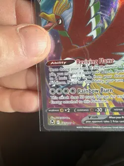 Pokemon Ho-Oh V 187/195 Full Art Silver Tempest Near Mint NM - Image 4