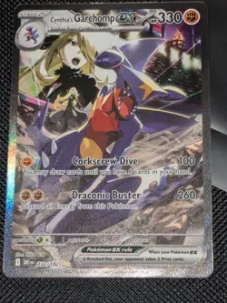 Cynthia's Garchomp ex 232/182 Sv10: Destined Rivals Holo Pokemon TCG Mint Cond. - Image 1