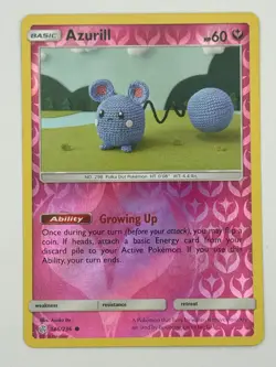 Azurill 146/236 Common Cosmic Eclipse Pokemon Reverse Holo Moderately Played - Image 2