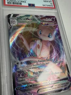 POKEMON Mew VMAX 114 / 264 Sword And Shield Fusion Strike Holo PSA 10 Gem Mint - Image 3
