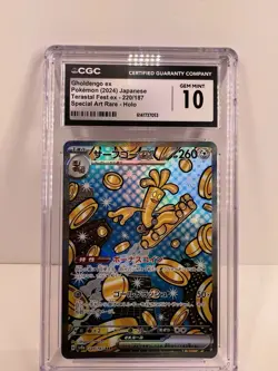 Pokemon TCG Gholdengo ex Terastal Fest Ex JP Holo CGC Gem Mint 10 220/187 SAR - Image 1