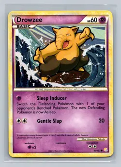 Pokemon Drowzee HeartGold SoulSilver 62/123 Light Play LP+ or Better - Image 1