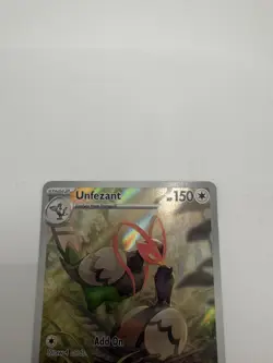 Pokemon Unfezant Holo Illustration Rare SV: Black Bolt 150/086 NM - Image 3