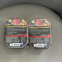Pokemon TCG Mega Charizard X & Y Mega Evolution Tin Set - 2 Tins -New & Sealed - Image 3