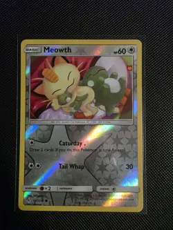 Pokemon Meowth 147/214 Reverse Holo SM Unbroken Bonds NM Condition - Image 1