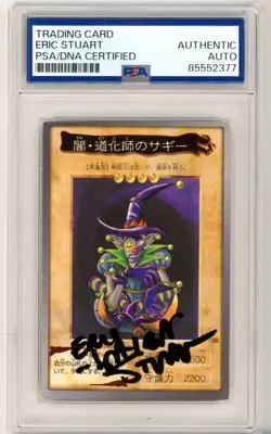 PSA Signed Eric Stuart Yu-Gi-Oh! TCG Saggi The Dark Clown Bandai 1998 - Image 1