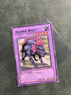 YUGIOH FLOWER WOLF LOB-107 1ST NA PRINT - Image 1
