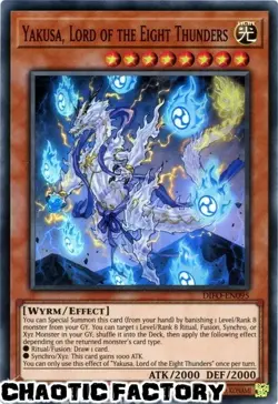YUGIOH DIFO-EN095 Yakusa, Lord of the Eight Thunders Super Rare 1st Edition NM - Image 1