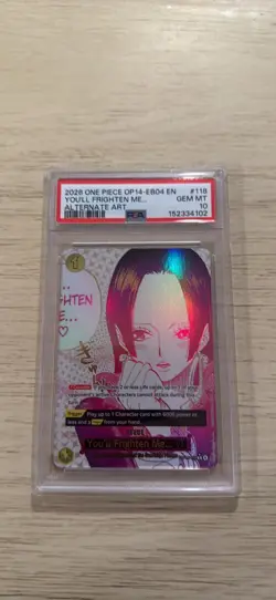 Bandai One Piece You'll Frighten Me... OP14-118 PSA 10 Alt Art Foil EN - Image 1