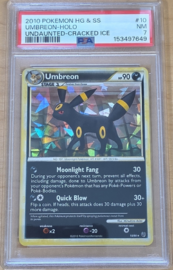 Pokemon TCG Umbreon Undaunted Cracked Ice Holo 10/90 PSA 7 2010 - Image 1