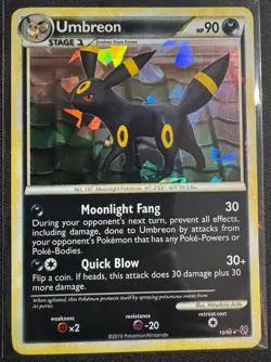 Pokemon TCG Umbreon 10/90 Prime Undaunted Holo Cracked Ice Light Play Condition - Image 1