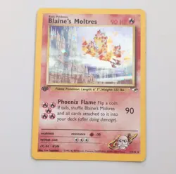 Pokemon Blaine's Moltres Gym Heroes 1st Edition Holo Rare 90 HP 2000 English - Image 1