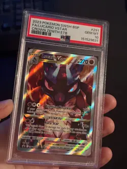 PSA 10 FRESH CERT Lucario VSTAR SWSH291 SWSH: Sword & Shield Promo Cards Holo - Image 1