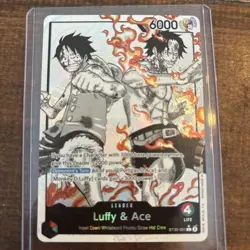 ST30-001 Luffy & Ace leader Alt Art (Parallel) One Piece Card Game ENGLISH - Image 1